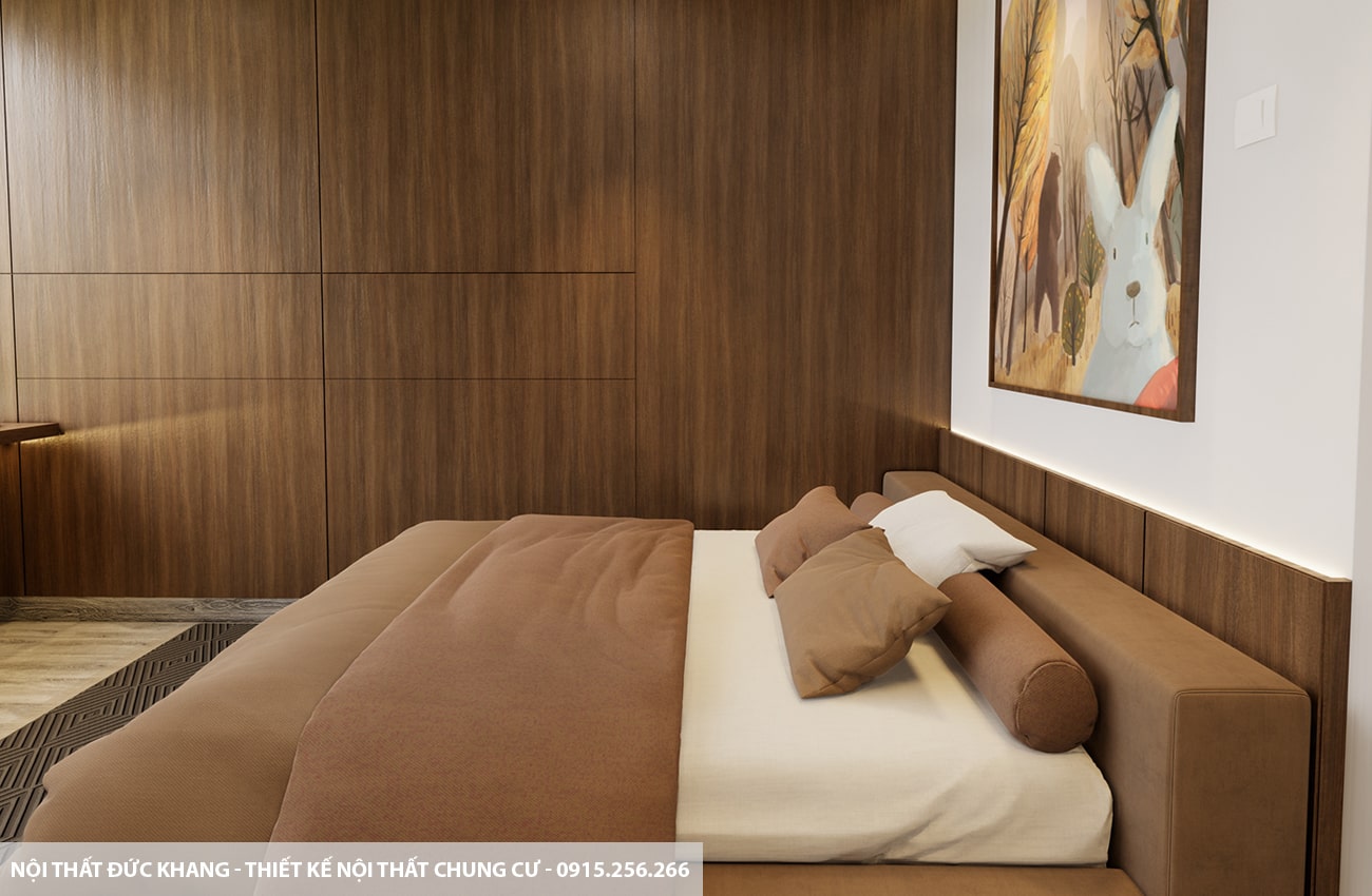 Mẫu 15: Thiết kế nội thất chung cư diện tích 75m2 – 2 phòng ngủ