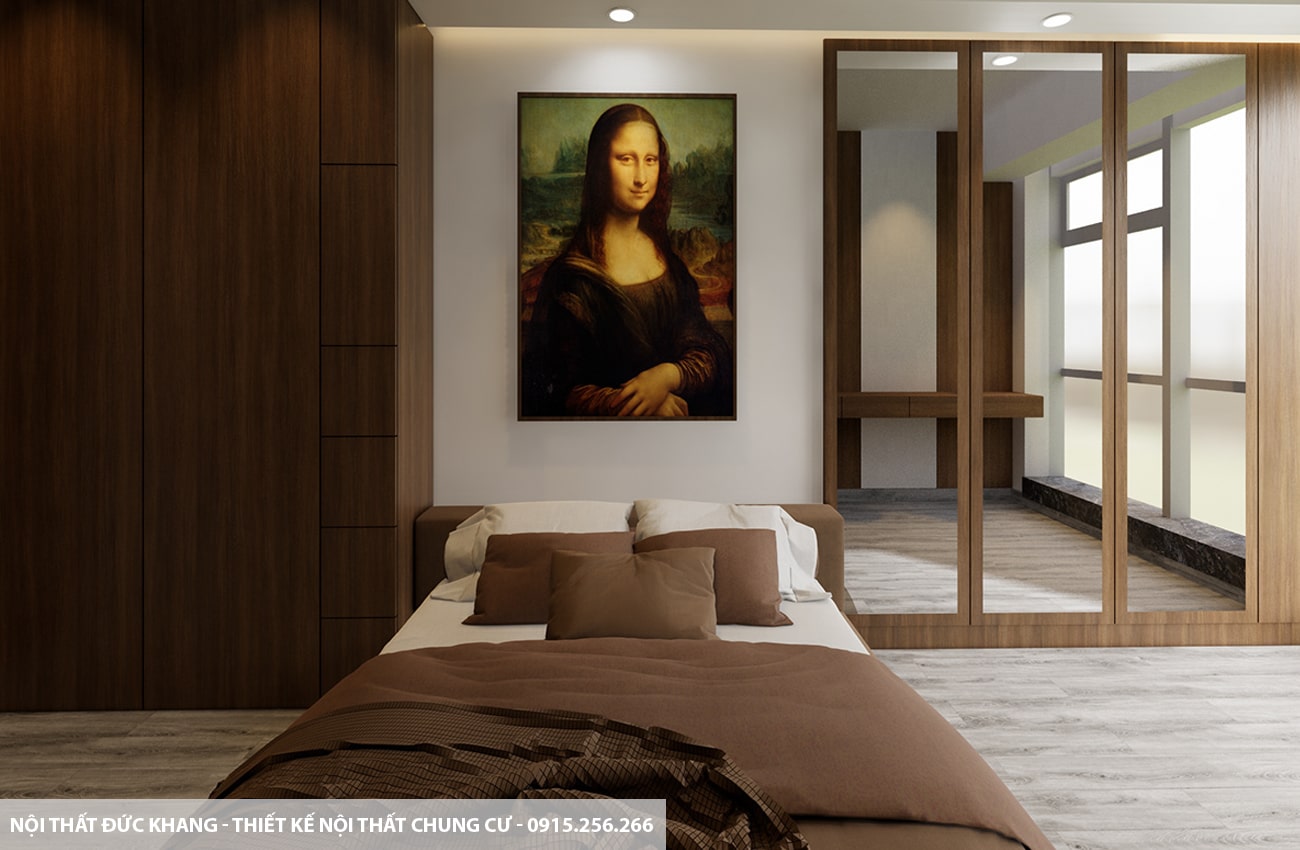 Mẫu 15: Thiết kế nội thất chung cư diện tích 75m2 – 2 phòng ngủ