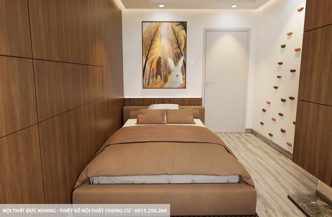 Mẫu 15: Thiết kế nội thất chung cư diện tích 75m2 – 2 phòng ngủ