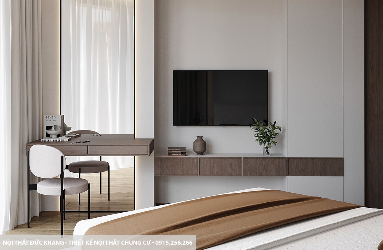 Mẫu 16: Thiết kế nội thất chung cư diện tích 78m2 – 2 phòng ngủ