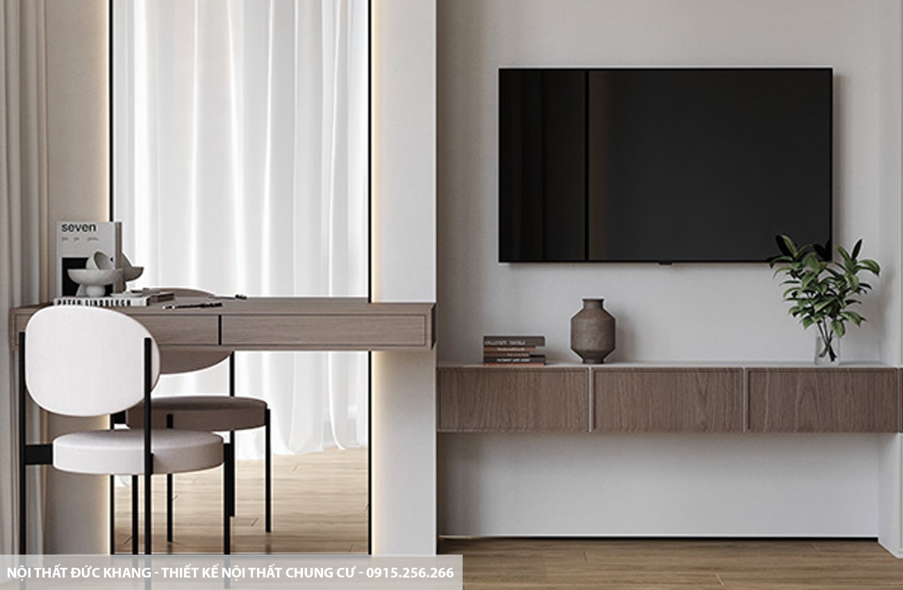 Mẫu 16: Thiết kế nội thất chung cư diện tích 78m2 – 2 phòng ngủ