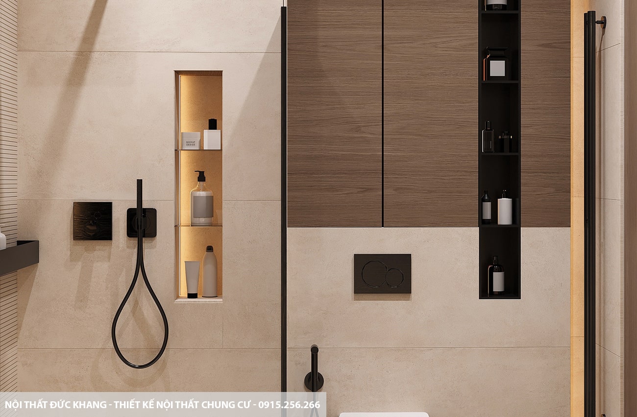 Mẫu 16: Thiết kế nội thất chung cư diện tích 78m2 – 2 phòng ngủ