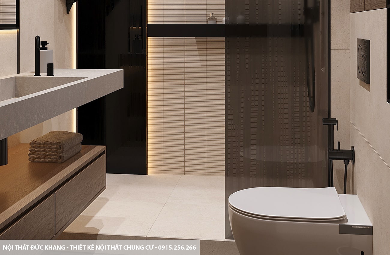 Mẫu 16: Thiết kế nội thất chung cư diện tích 78m2 – 2 phòng ngủ