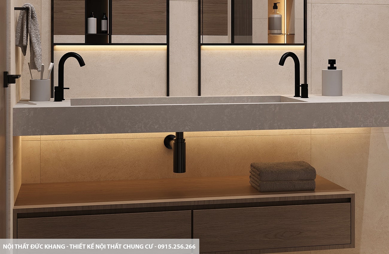 Mẫu 16: Thiết kế nội thất chung cư diện tích 78m2 – 2 phòng ngủ