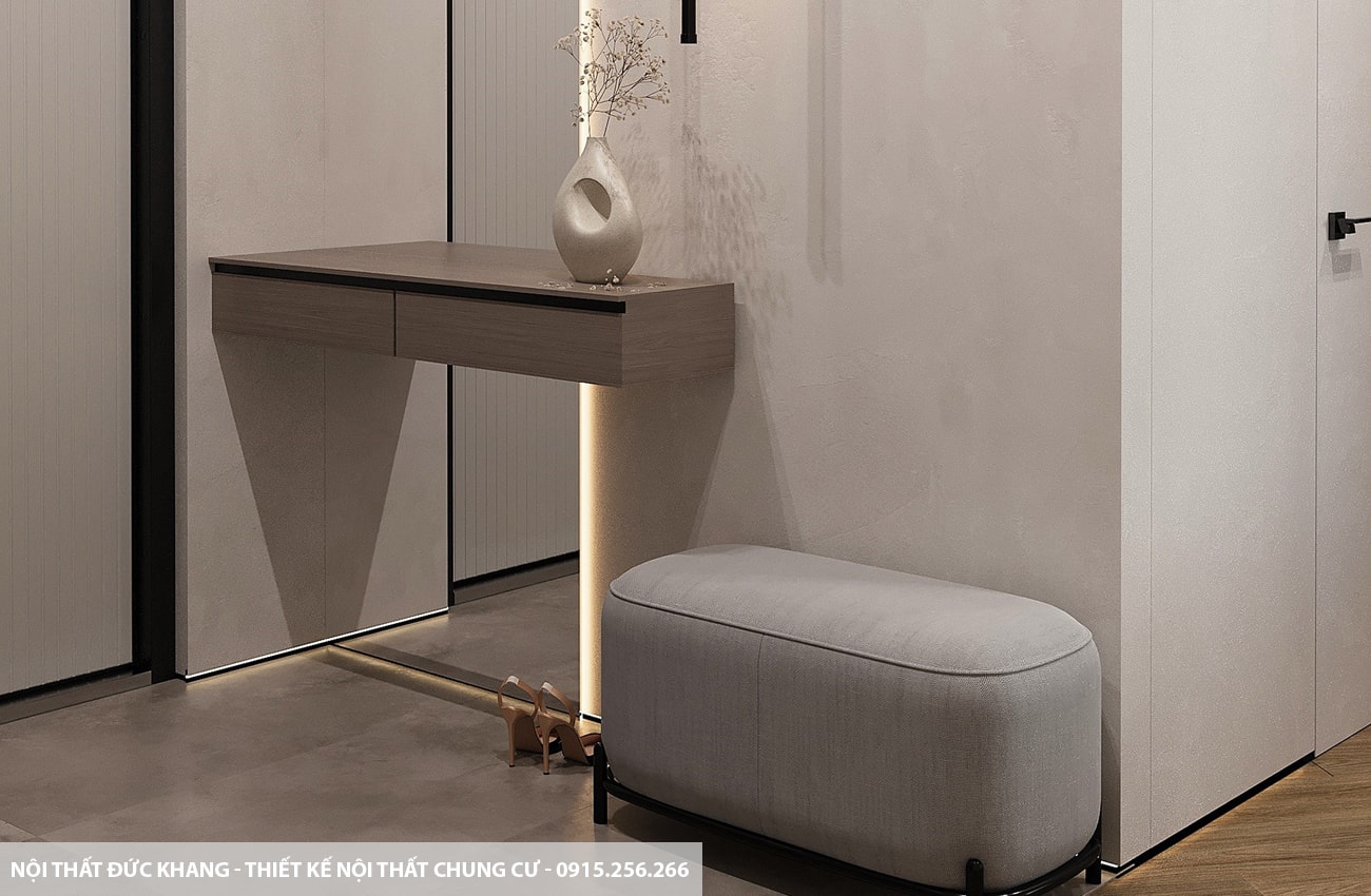 Mẫu 16: Thiết kế nội thất chung cư diện tích 78m2 – 2 phòng ngủ