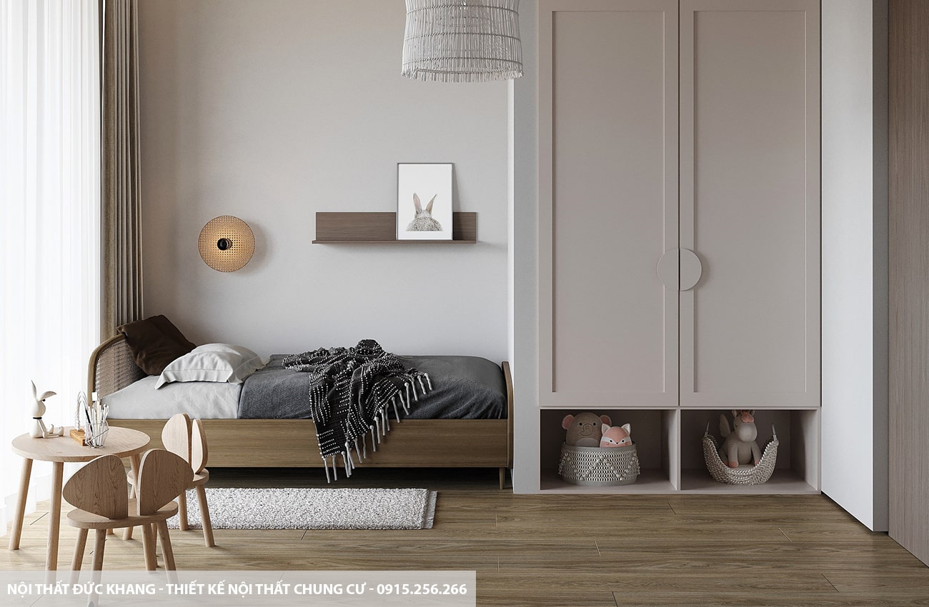 Mẫu 16: Thiết kế nội thất chung cư diện tích 78m2 – 2 phòng ngủ