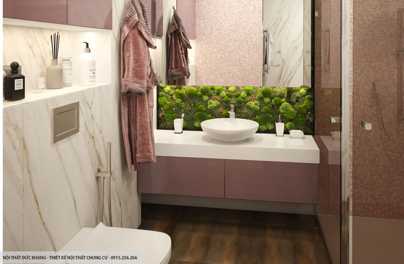 Mẫu 17: Thiết kế nội thất chung cư diện tích 80m2 – 2 phòng ngủ