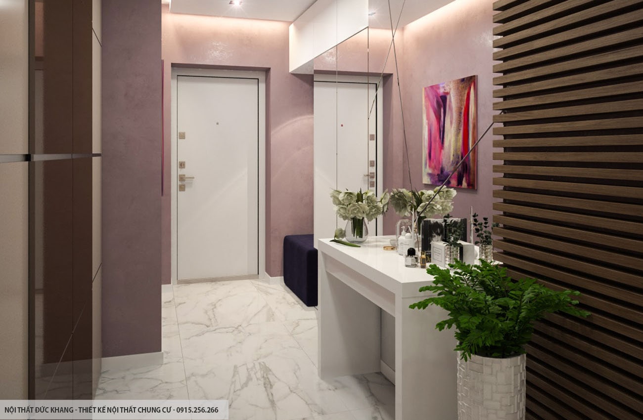 Mẫu 17: Thiết kế nội thất chung cư diện tích 80m2 – 2 phòng ngủ