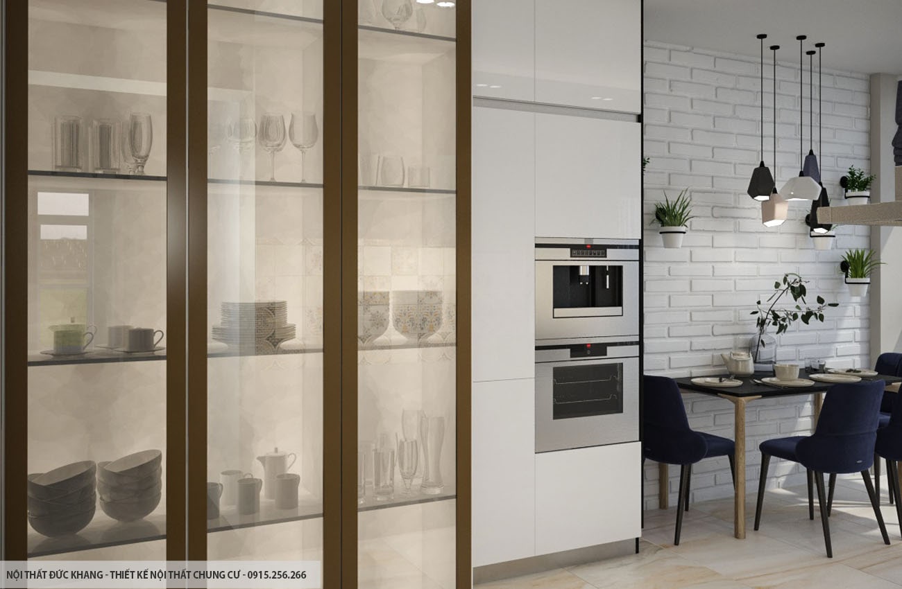 Mẫu 17: Thiết kế nội thất chung cư diện tích 80m2 – 2 phòng ngủ