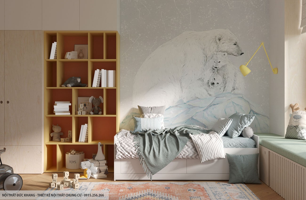 Mẫu 18: Thiết kế nội thất chung cư diện tích 85m2 – 3 phòng ngủ