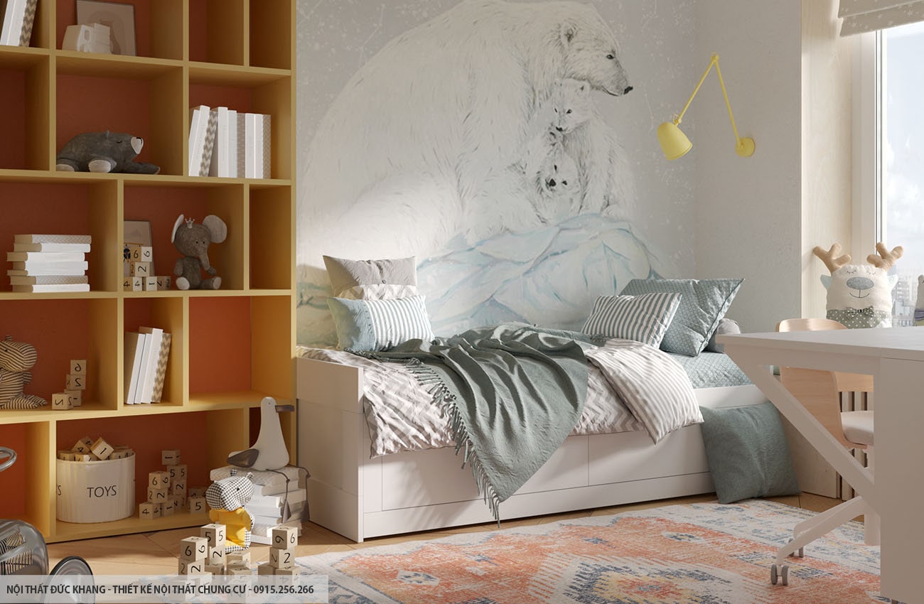 Mẫu 18: Thiết kế nội thất chung cư diện tích 85m2 – 3 phòng ngủ