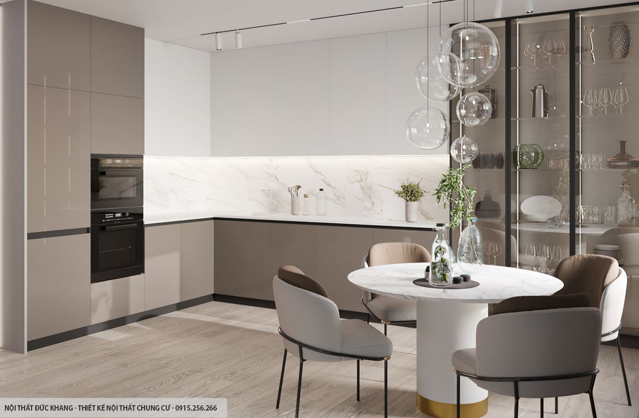 Mẫu 18: Thiết kế nội thất chung cư diện tích 85m2 – 3 phòng ngủ