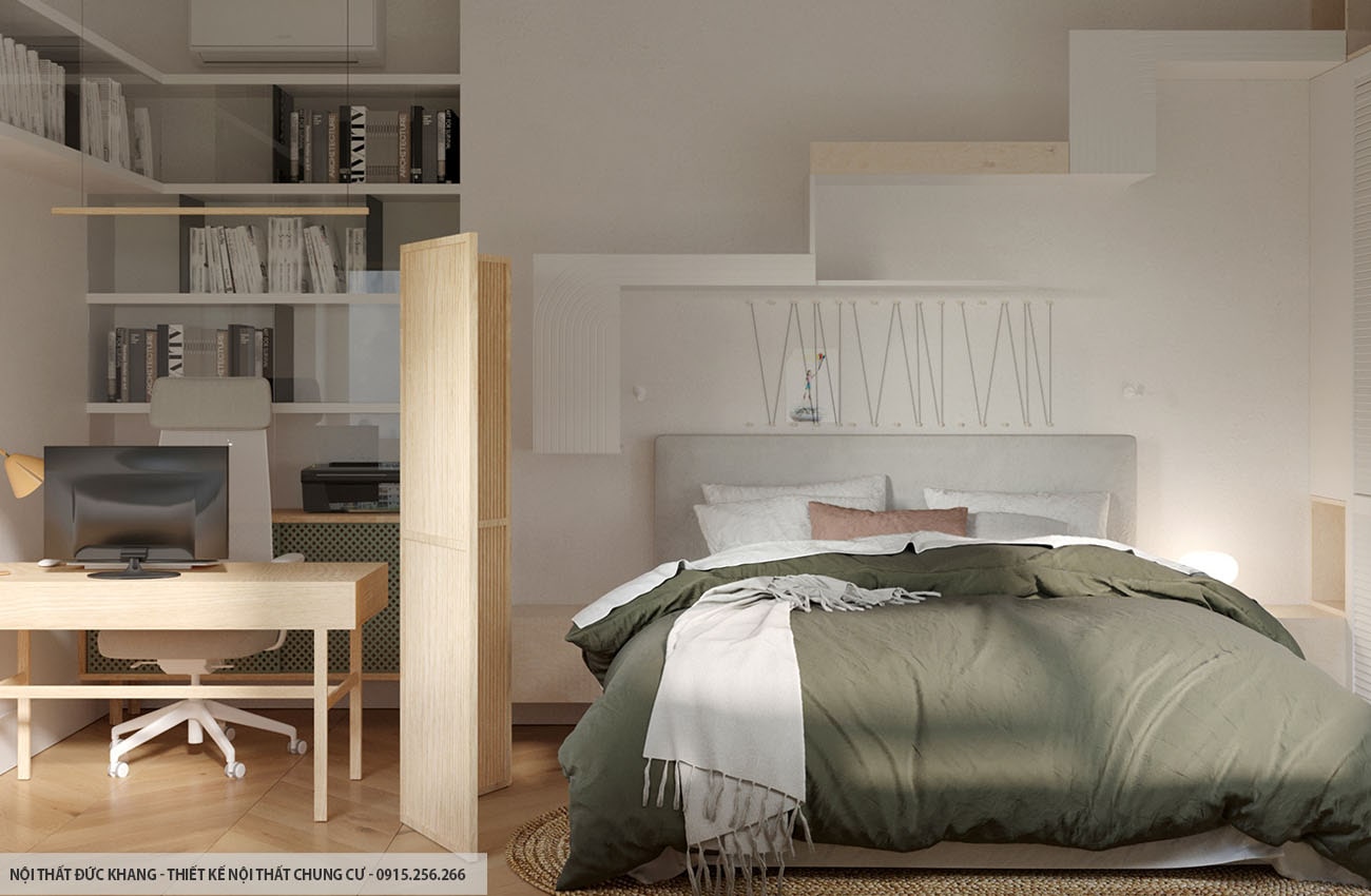 Mẫu 18: Thiết kế nội thất chung cư diện tích 85m2 – 3 phòng ngủ