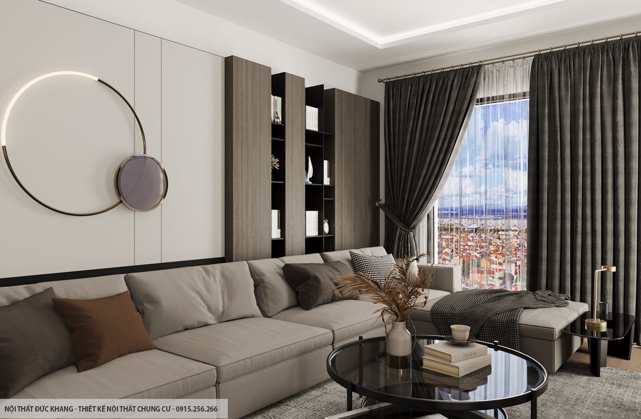 Mẫu 19: Thiết kế nội thất chung cư diện tích 90m2 – 3 phòng ngủ