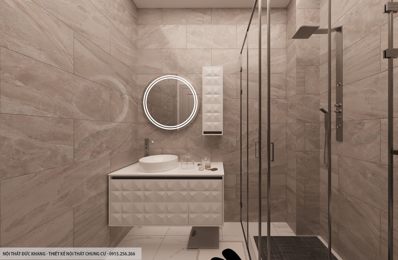 Mẫu 19: Thiết kế nội thất chung cư diện tích 90m2 – 3 phòng ngủ