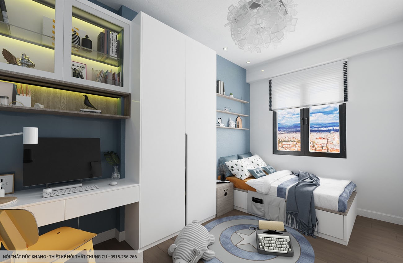 Mẫu 19: Thiết kế nội thất chung cư diện tích 90m2 – 3 phòng ngủ