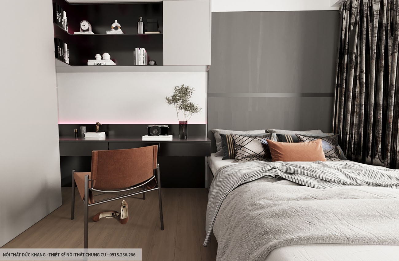 Mẫu 19: Thiết kế nội thất chung cư diện tích 90m2 – 3 phòng ngủ