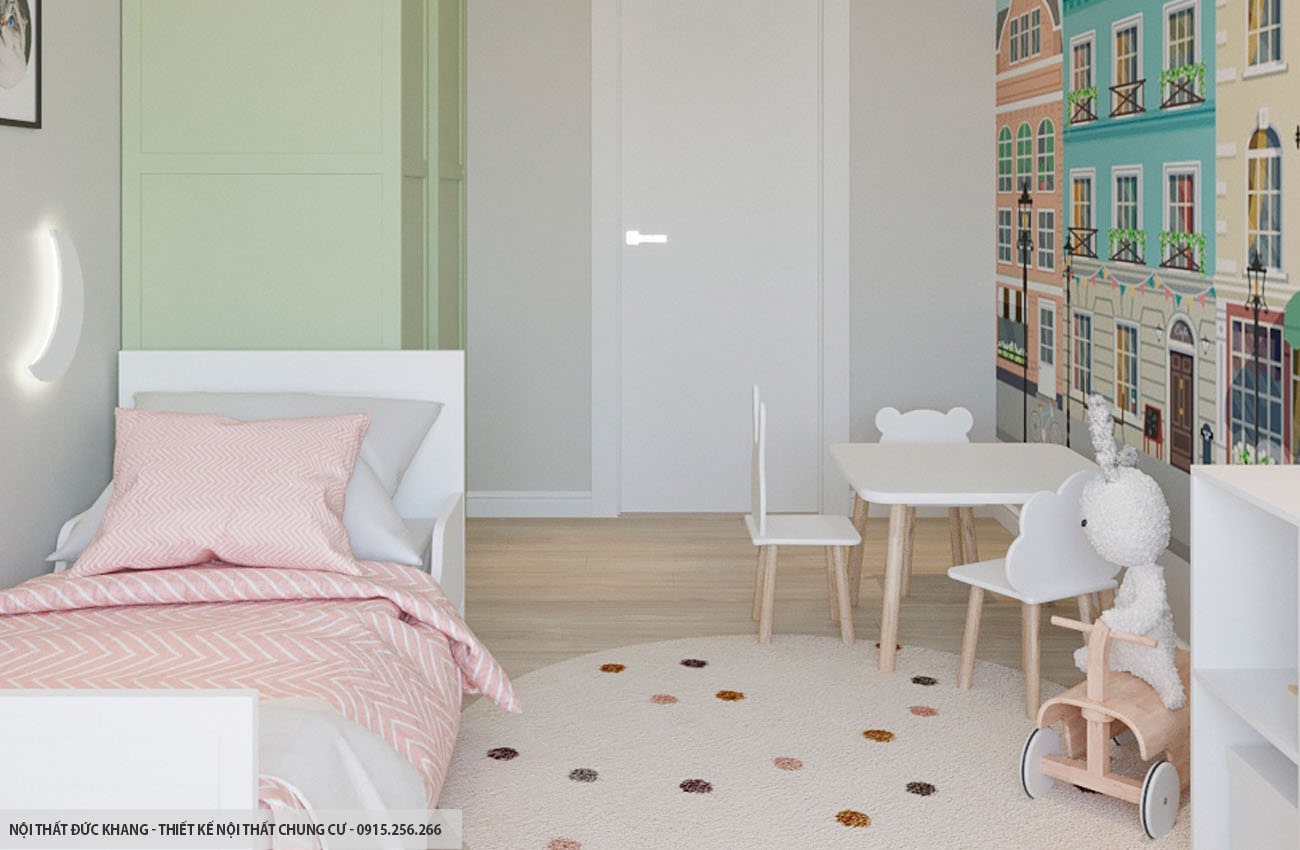 Mẫu 20: Thiết kế nội thất chung cư diện tích 93m2 – 3 phòng ngủ