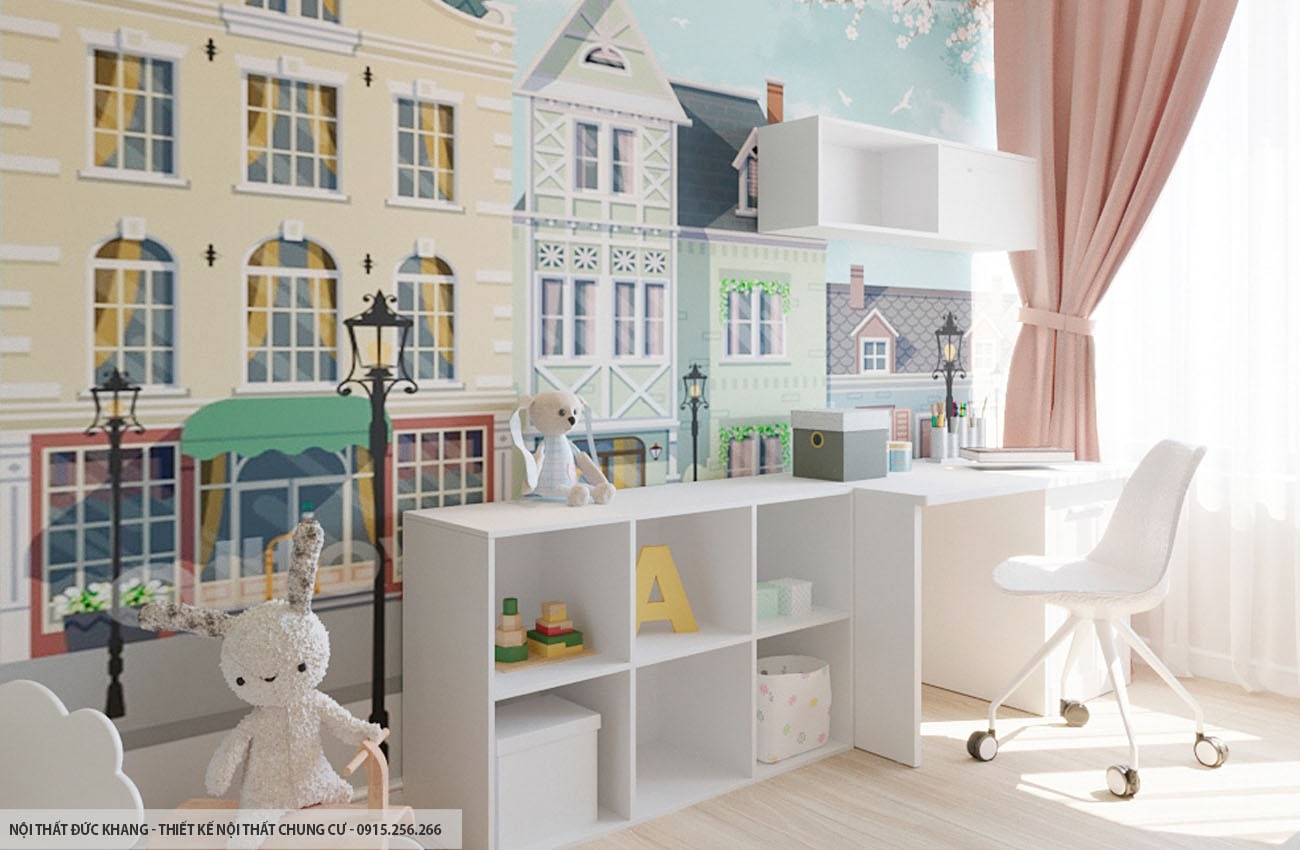 Mẫu 20: Thiết kế nội thất chung cư diện tích 93m2 – 3 phòng ngủ