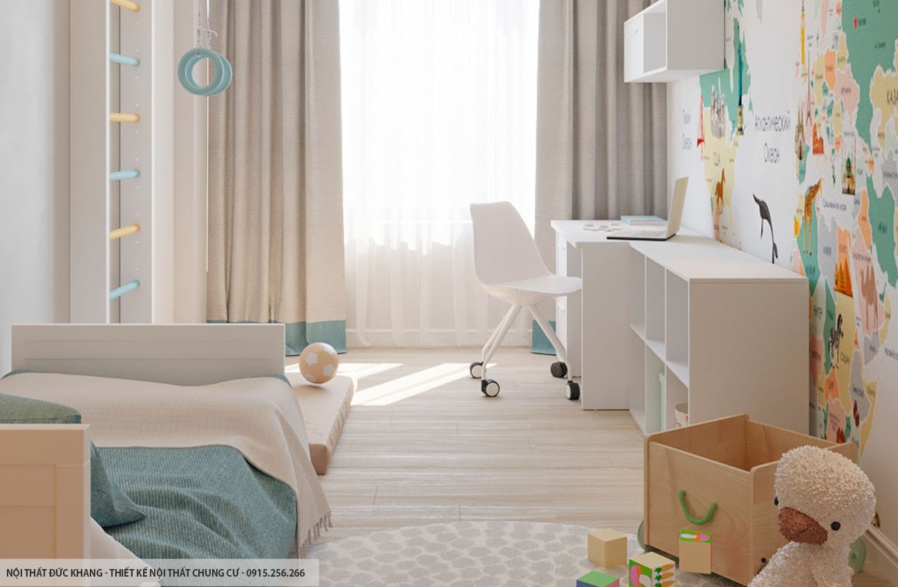 Mẫu 20: Thiết kế nội thất chung cư diện tích 93m2 – 3 phòng ngủ