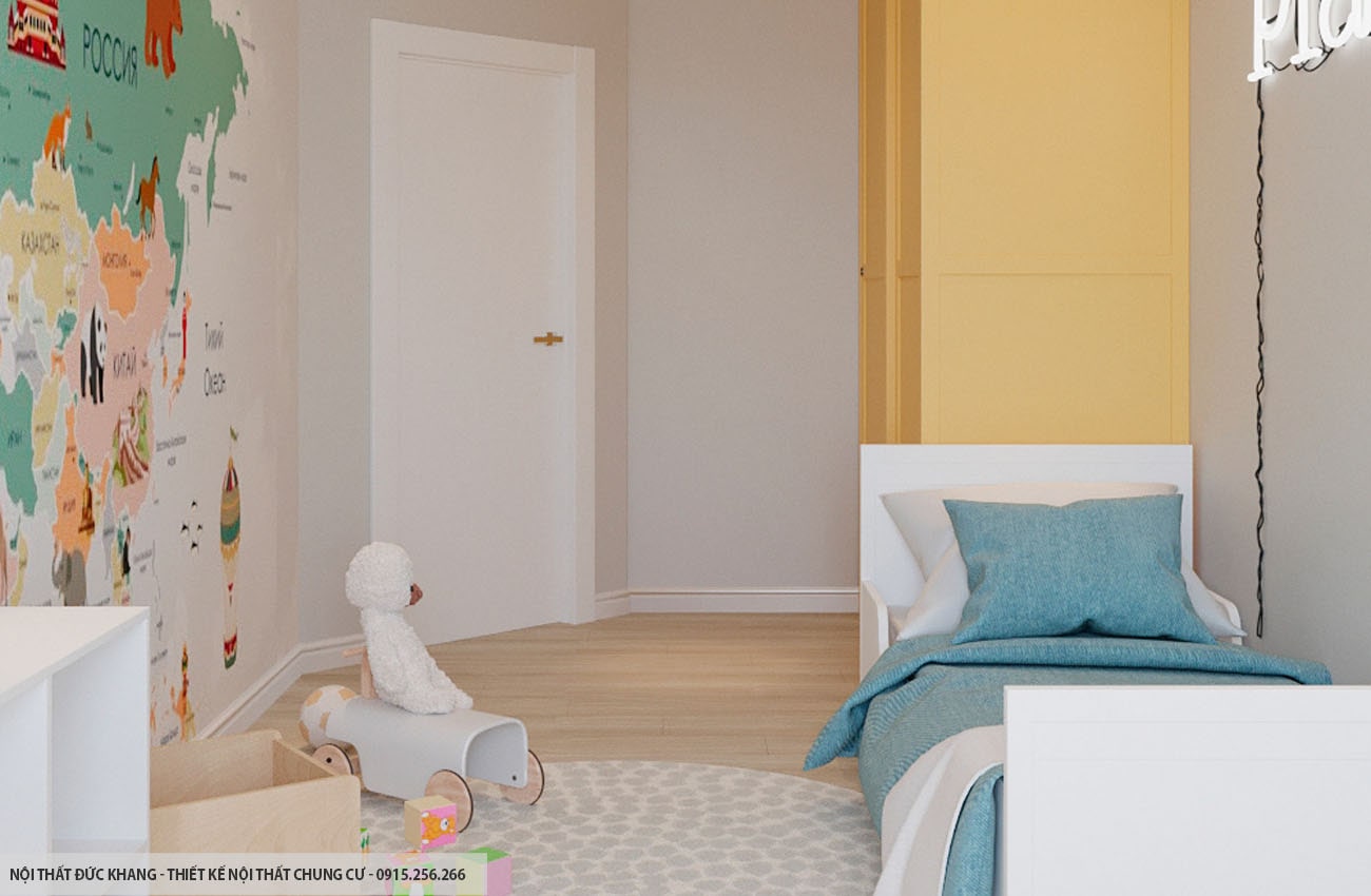 Mẫu 20: Thiết kế nội thất chung cư diện tích 93m2 – 3 phòng ngủ