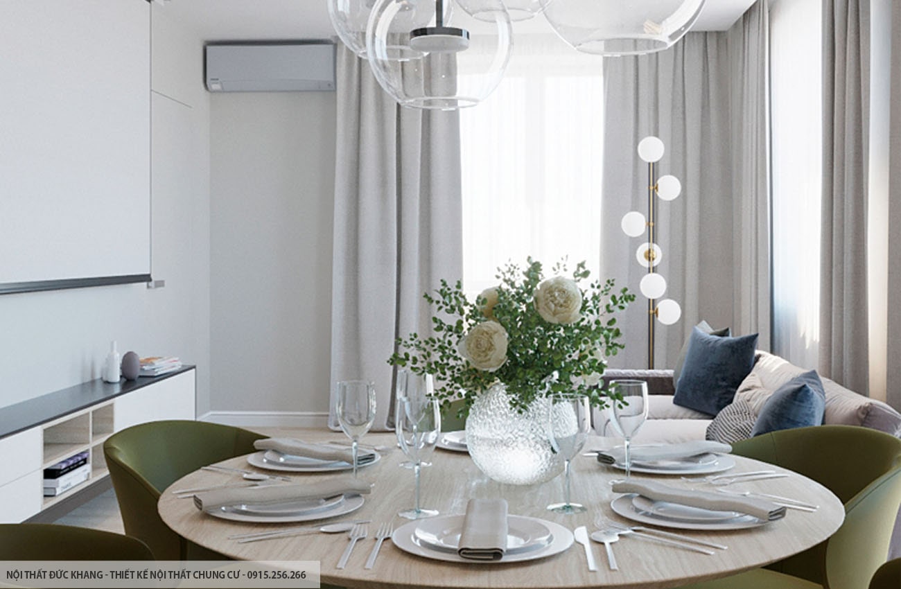 Mẫu 20: Thiết kế nội thất chung cư diện tích 93m2 – 3 phòng ngủ