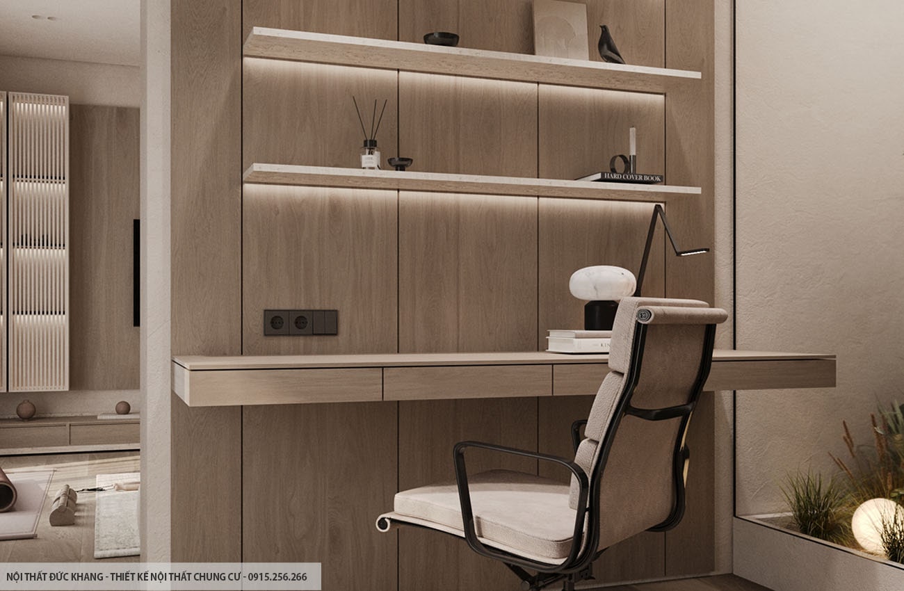 Mẫu 21: Thiết kế nội thất chung cư diện tích 95m2 – 3 phòng ngủ