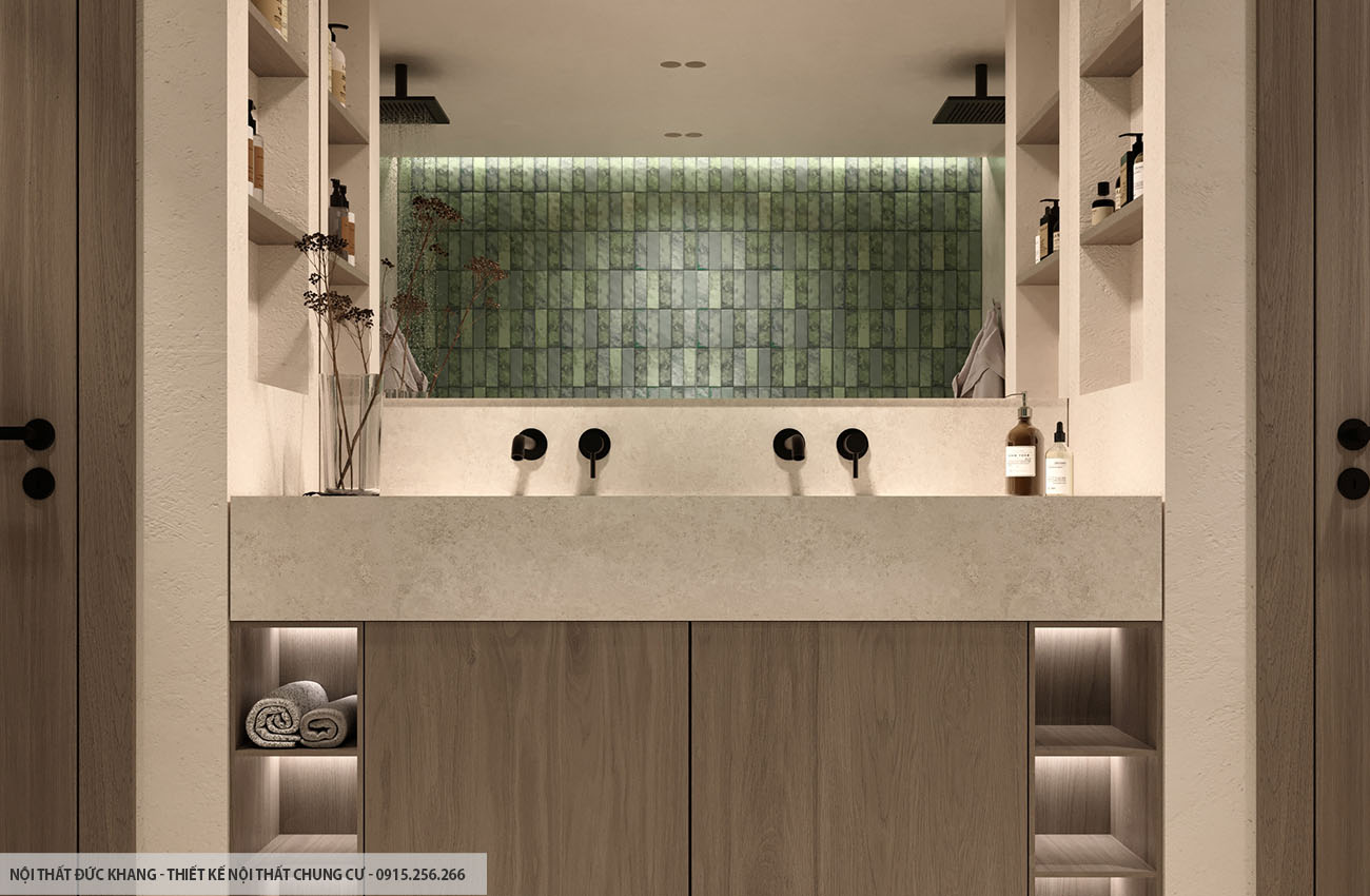 Mẫu 21: Thiết kế nội thất chung cư diện tích 95m2 – 3 phòng ngủ