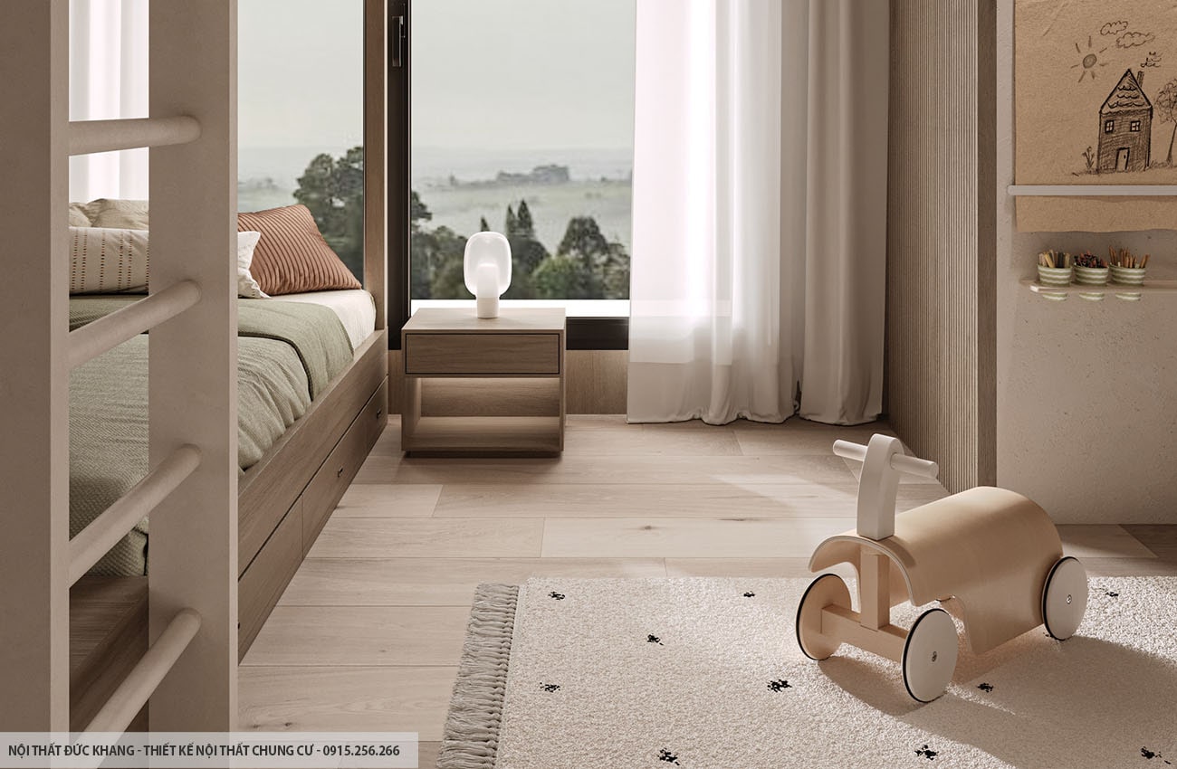 Mẫu 21: Thiết kế nội thất chung cư diện tích 95m2 – 3 phòng ngủ