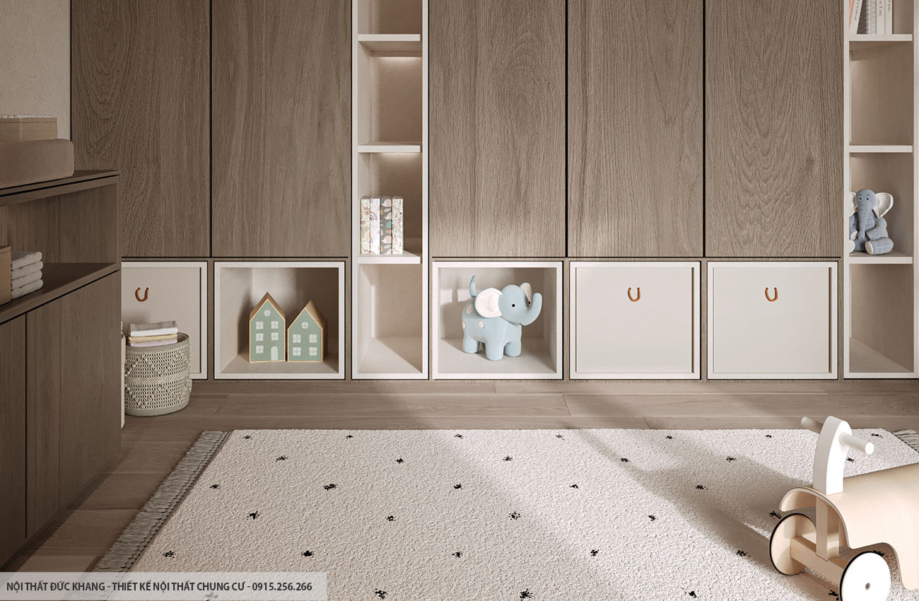 Mẫu 21: Thiết kế nội thất chung cư diện tích 95m2 – 3 phòng ngủ