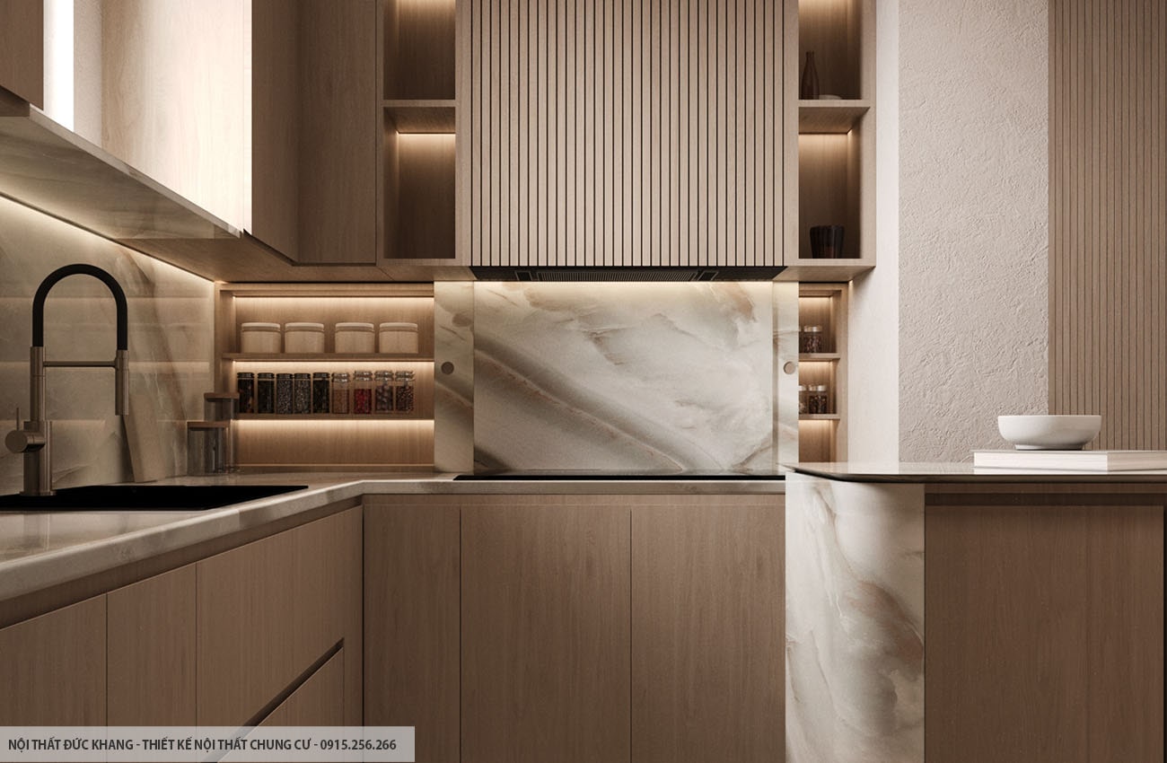 Mẫu 21: Thiết kế nội thất chung cư diện tích 95m2 – 3 phòng ngủ