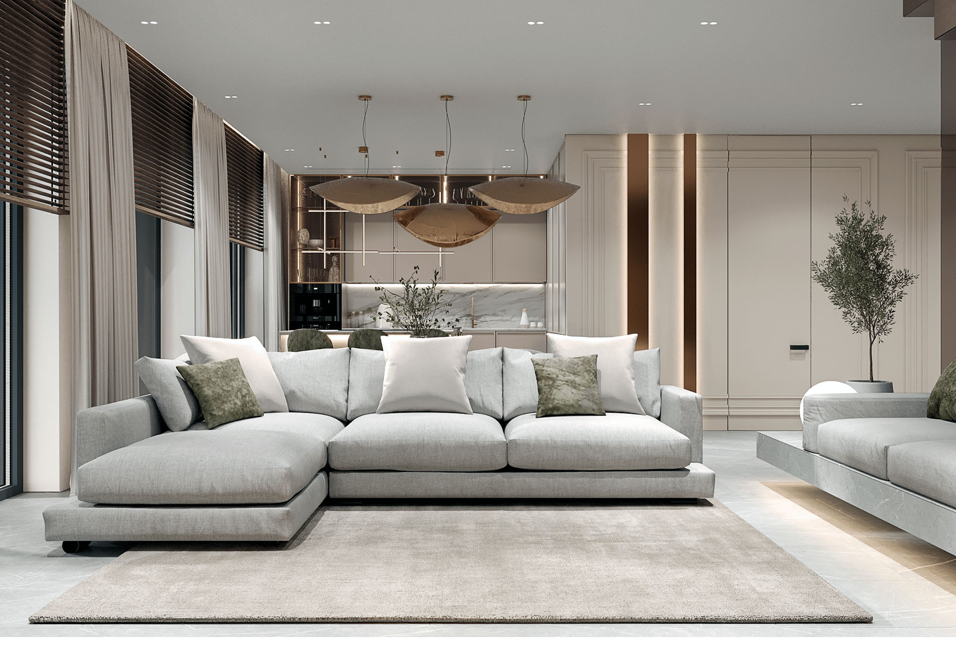 Mẫu nội thất phòng khách chung cư đẹp, phong cách, sang trọng