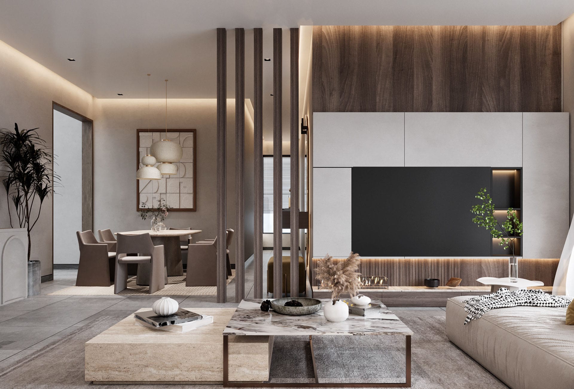 Mẫu nội thất phòng khách chung cư đẹp, phong cách, sang trọng