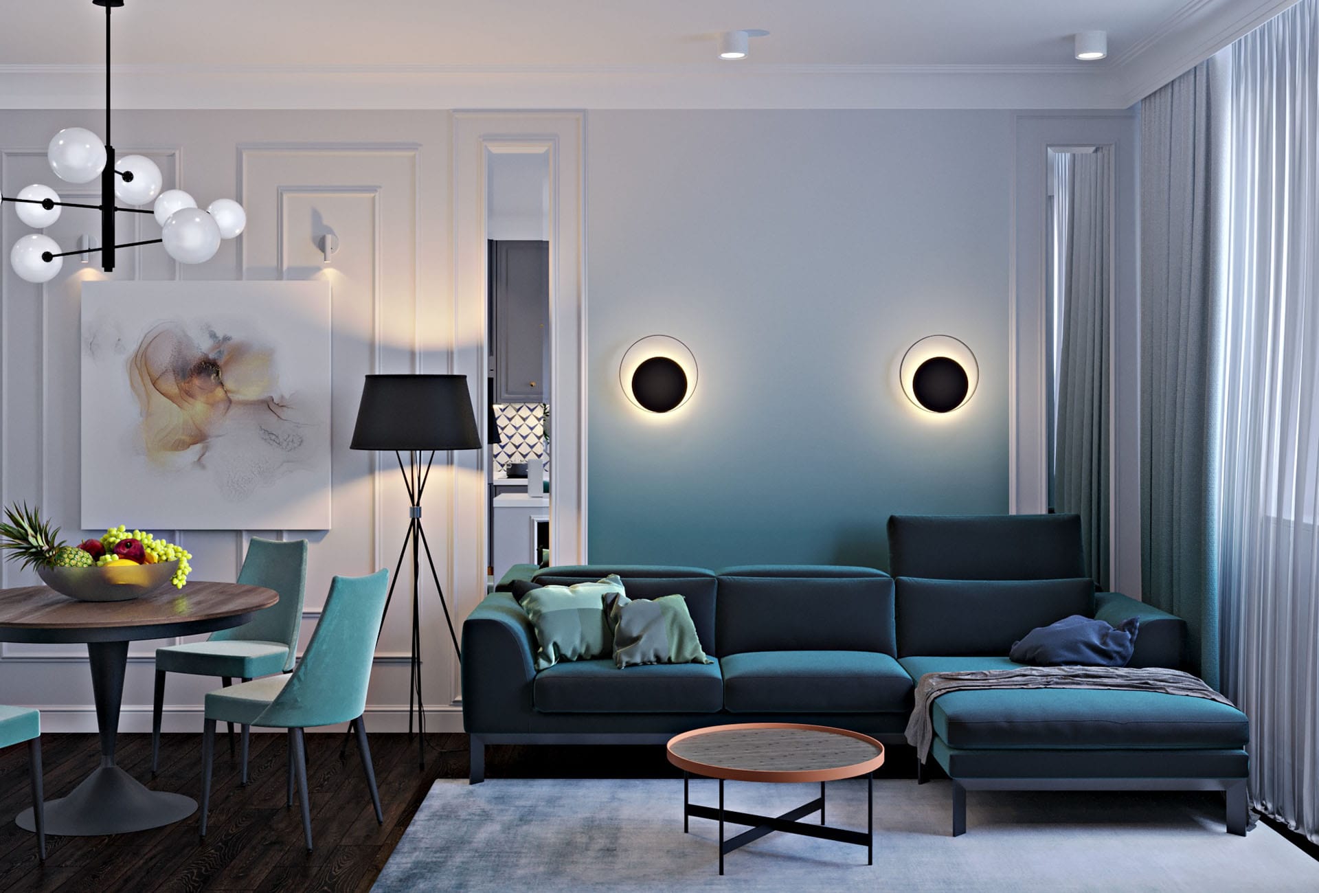 Mẫu nội thất phòng khách chung cư đẹp, phong cách, sang trọng