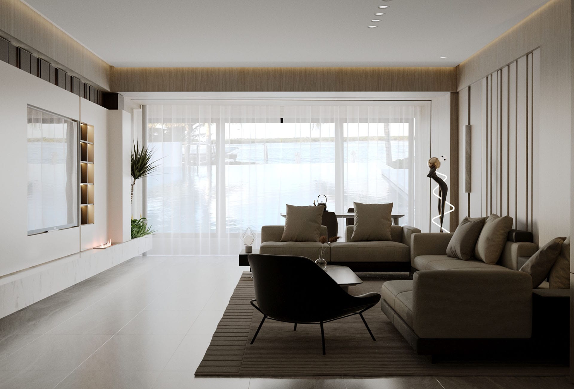 Mẫu nội thất phòng khách chung cư đẹp, phong cách, sang trọng