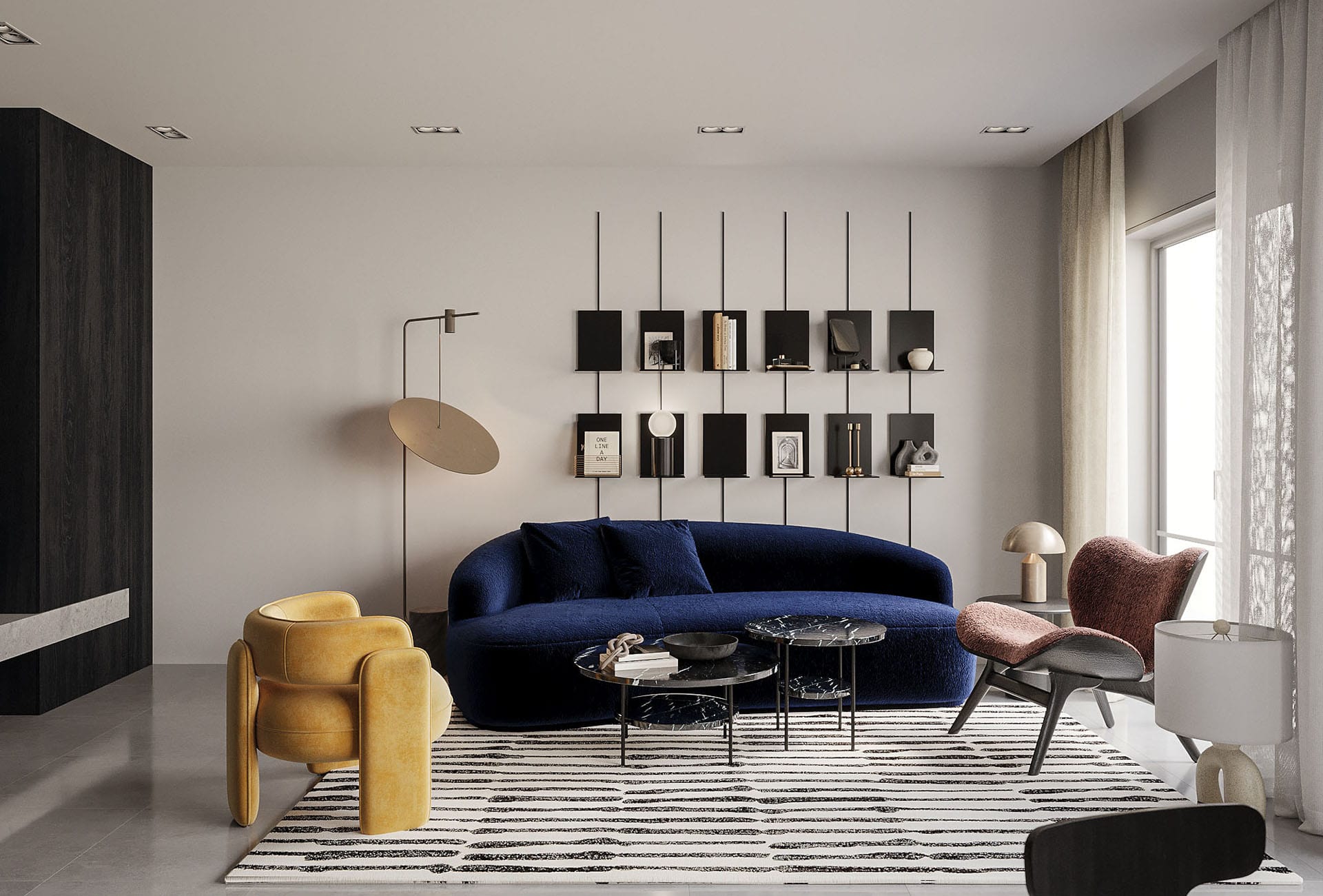 Mẫu nội thất phòng khách chung cư đẹp, phong cách, sang trọng