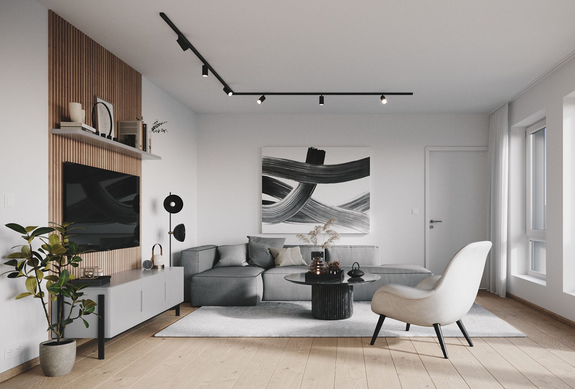 Mẫu nội thất phòng khách chung cư đẹp, phong cách, sang trọng