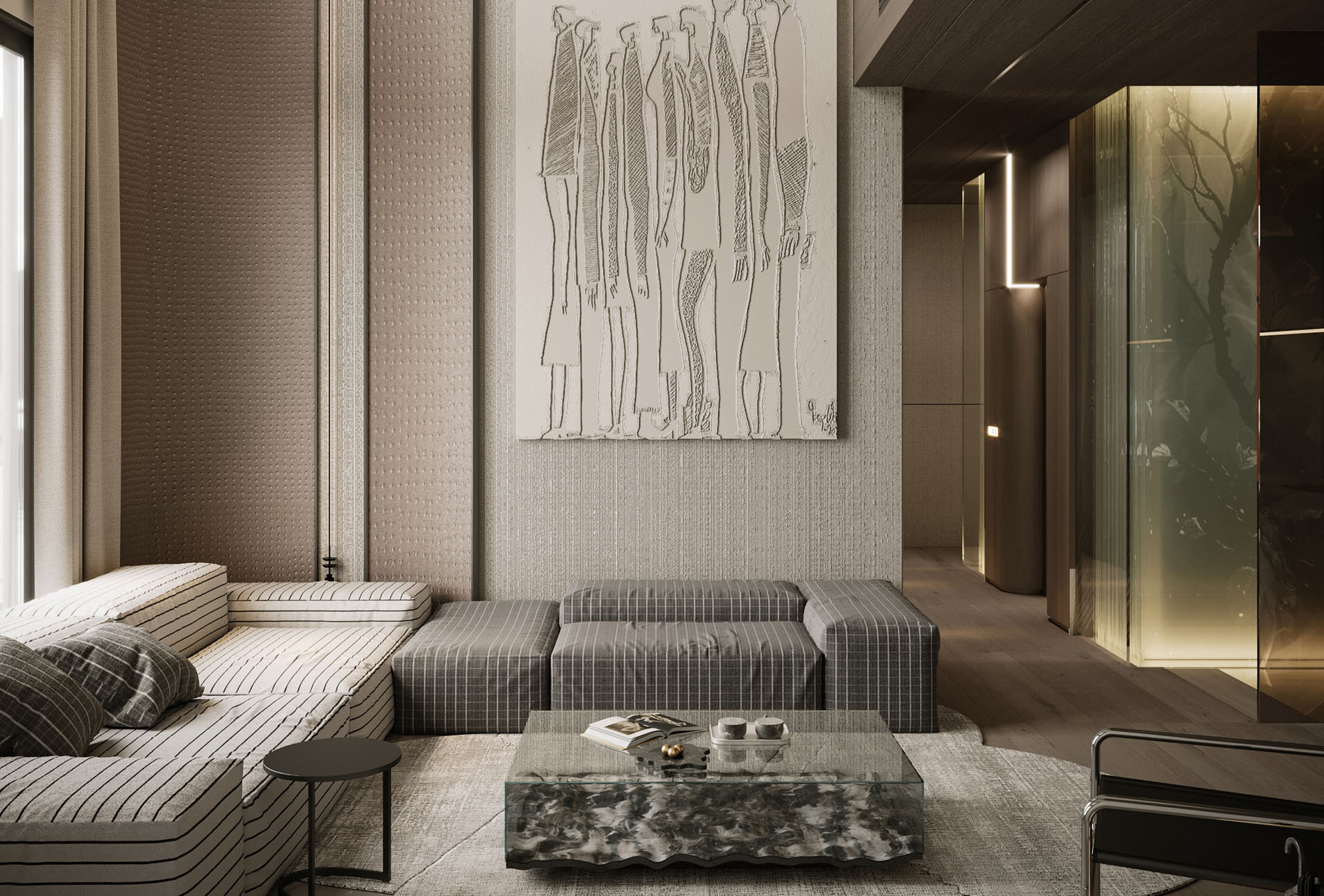 Mẫu nội thất phòng khách chung cư đẹp, phong cách, sang trọng