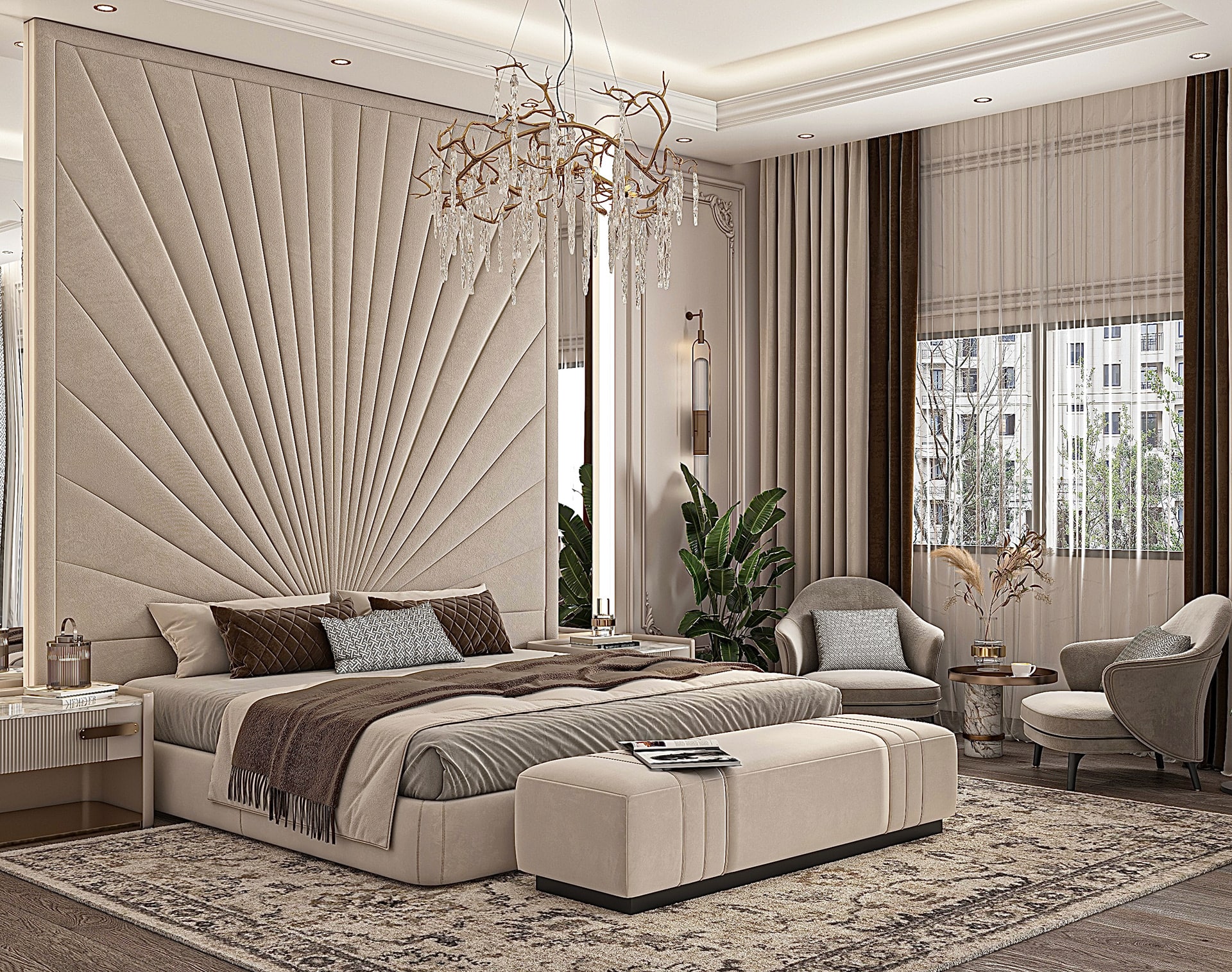 Mẫu phòng ngủ nội thất chung cư đẹp, hiện đại, sang trọng