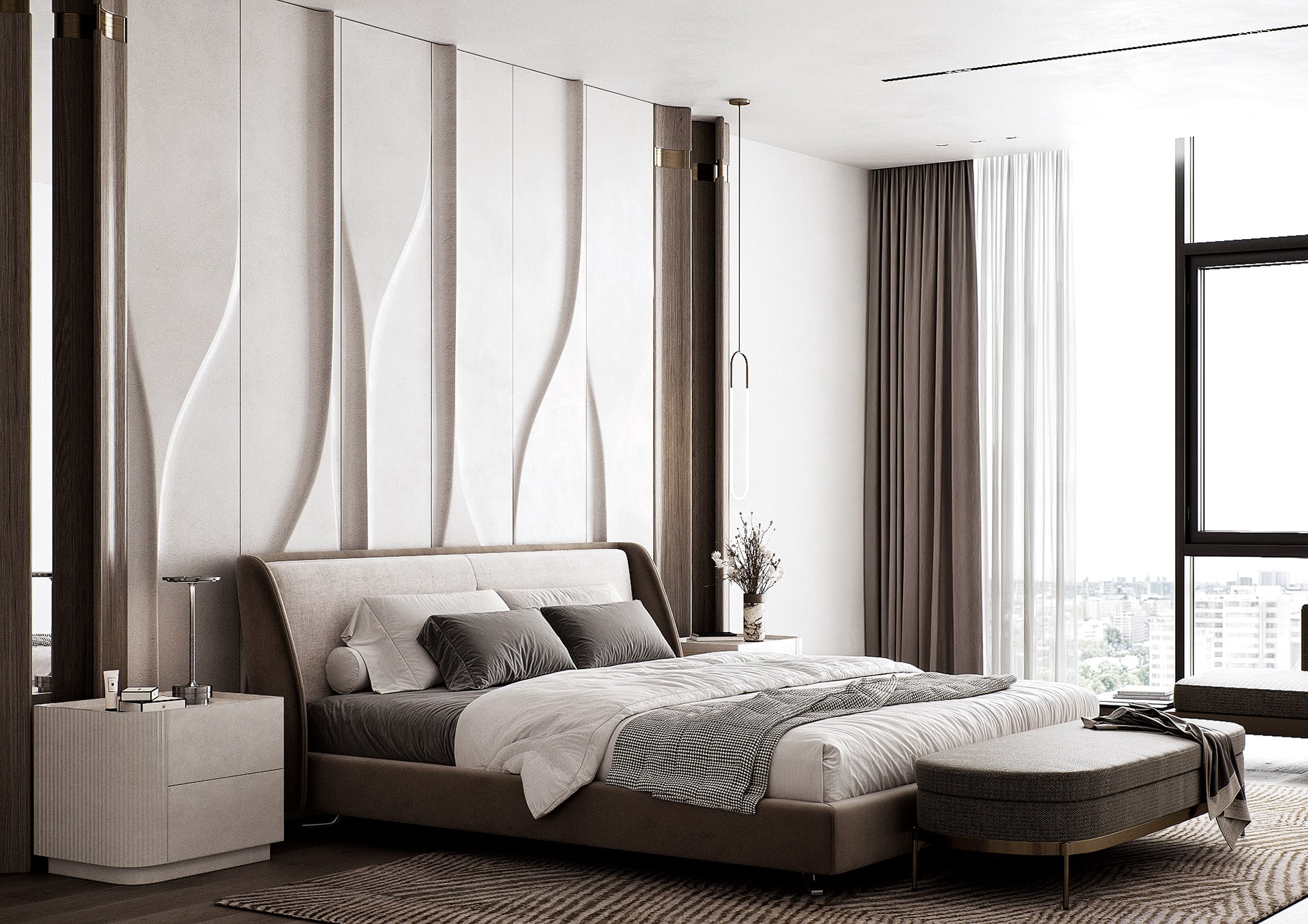 Mẫu phòng ngủ nội thất chung cư đẹp, hiện đại, sang trọng