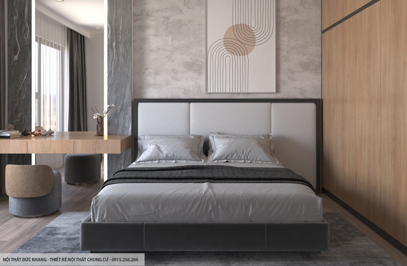 Mẫu 2: Thiết kế nội thất chung cư diện tích 40m2 – 1 phòng ngủ