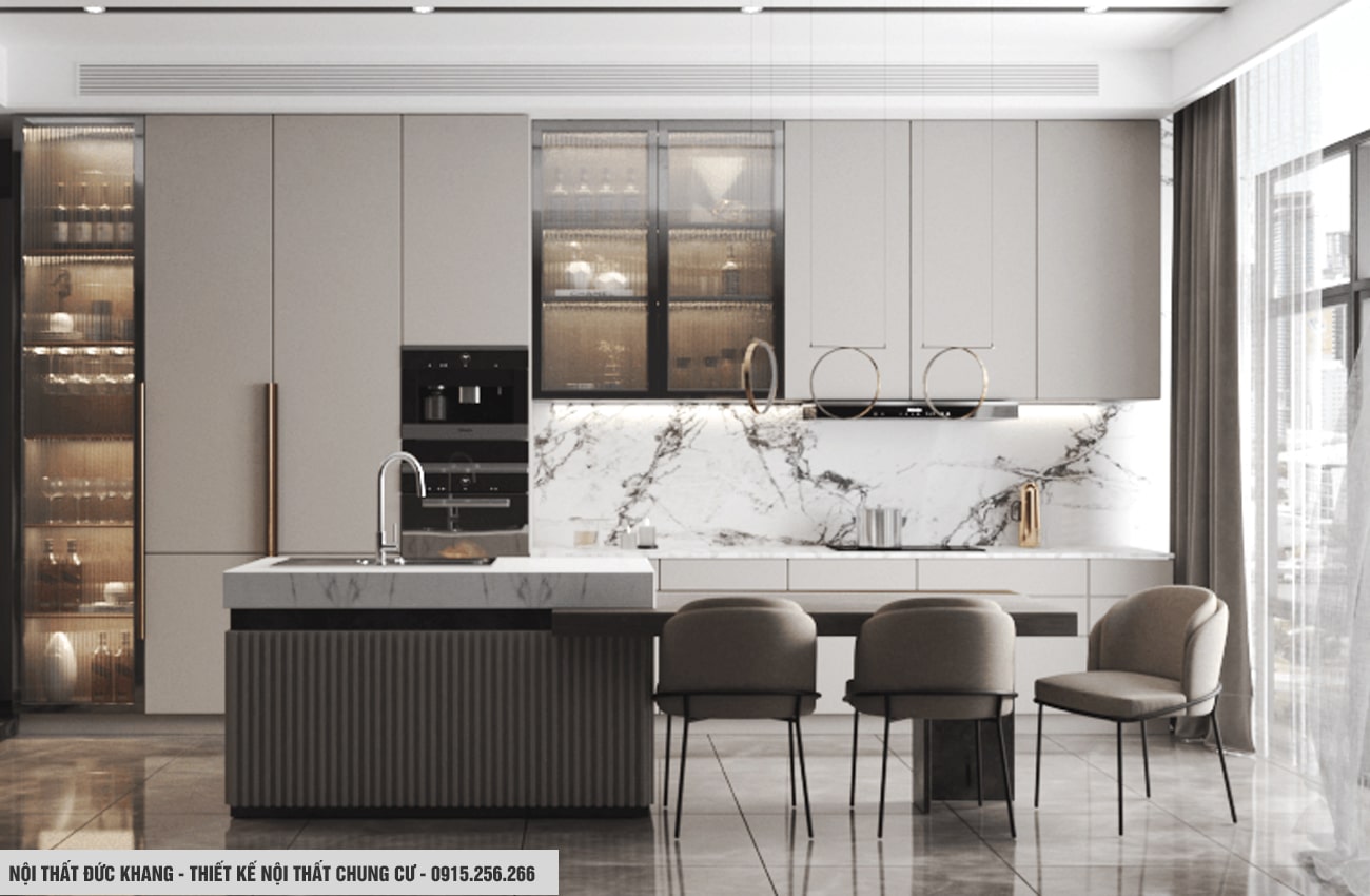 Thiết kế nội thất phòng bếp cho chung cư