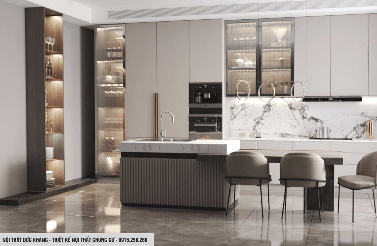 Thiết kế nội thất phòng bếp cho chung cư