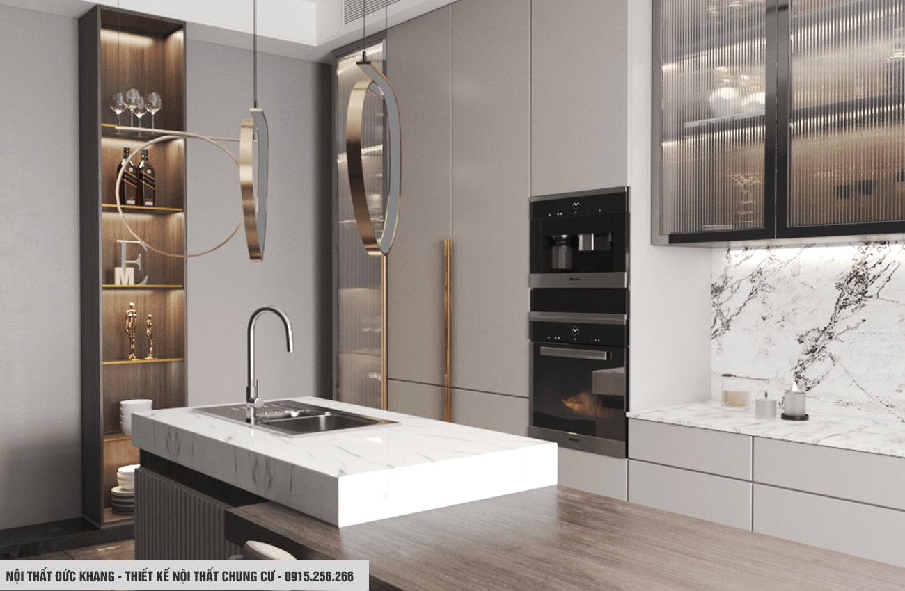 Thiết kế nội thất phòng bếp cho chung cư