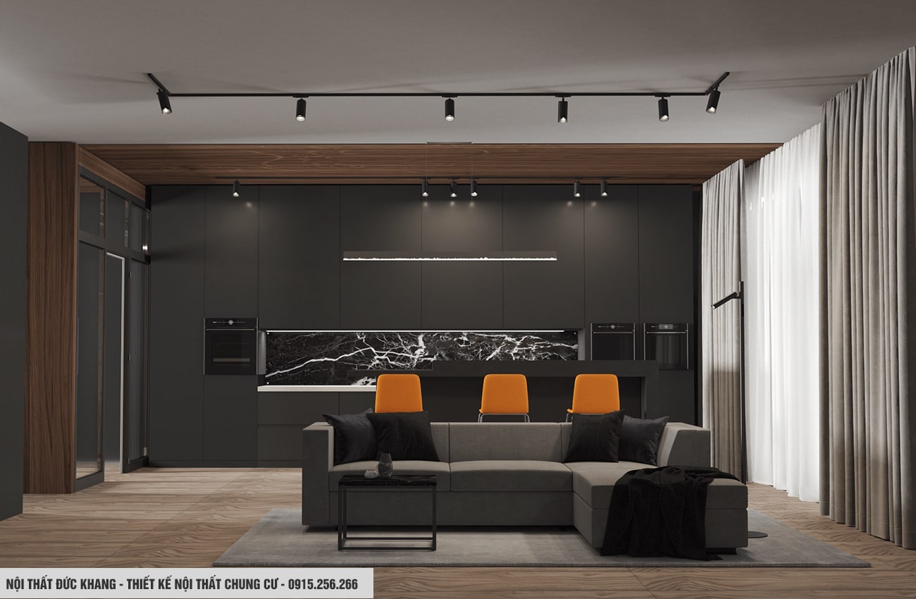 Thiết kế nội thất phòng bếp cho chung cư