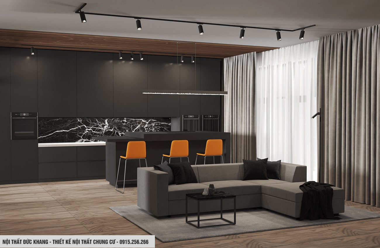 Thiết kế nội thất phòng bếp cho chung cư