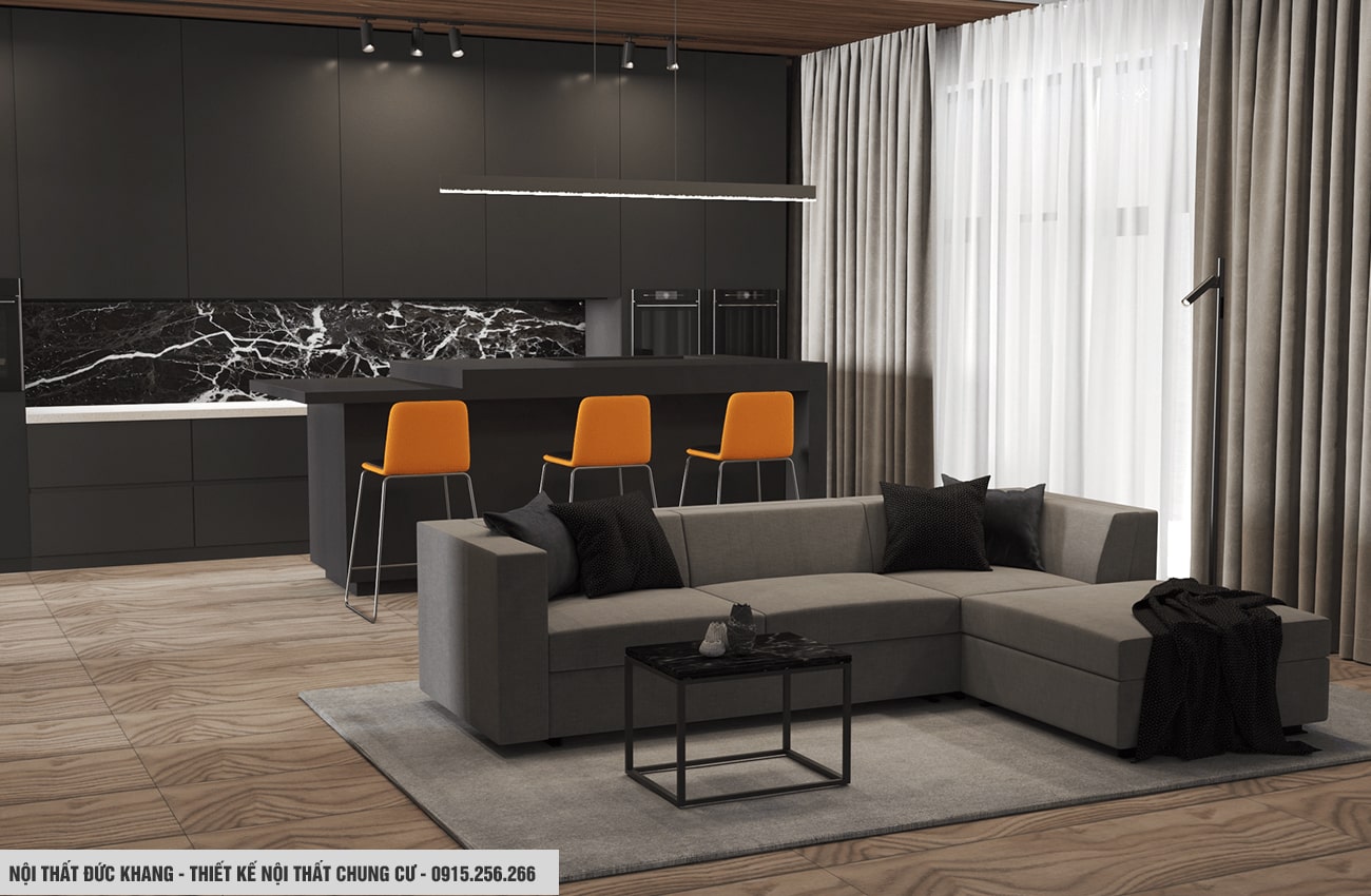 Thiết kế nội thất phòng bếp cho chung cư