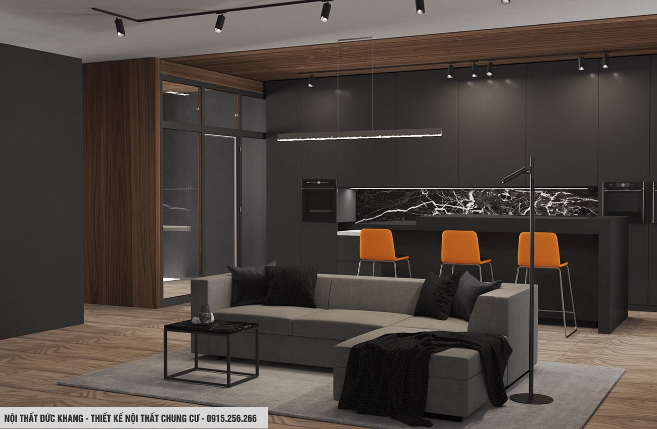 Thiết kế nội thất phòng bếp cho chung cư