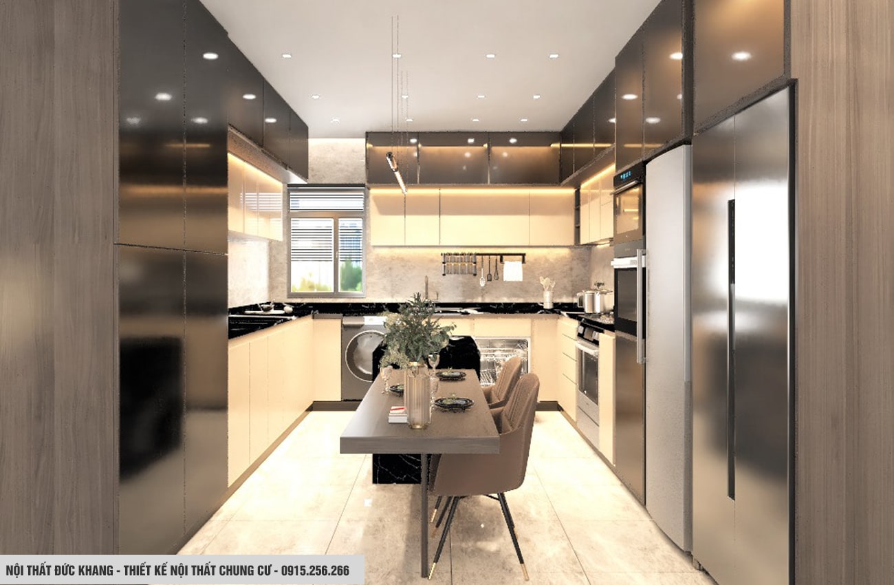 Thiết kế nội thất phòng bếp cho chung cư
