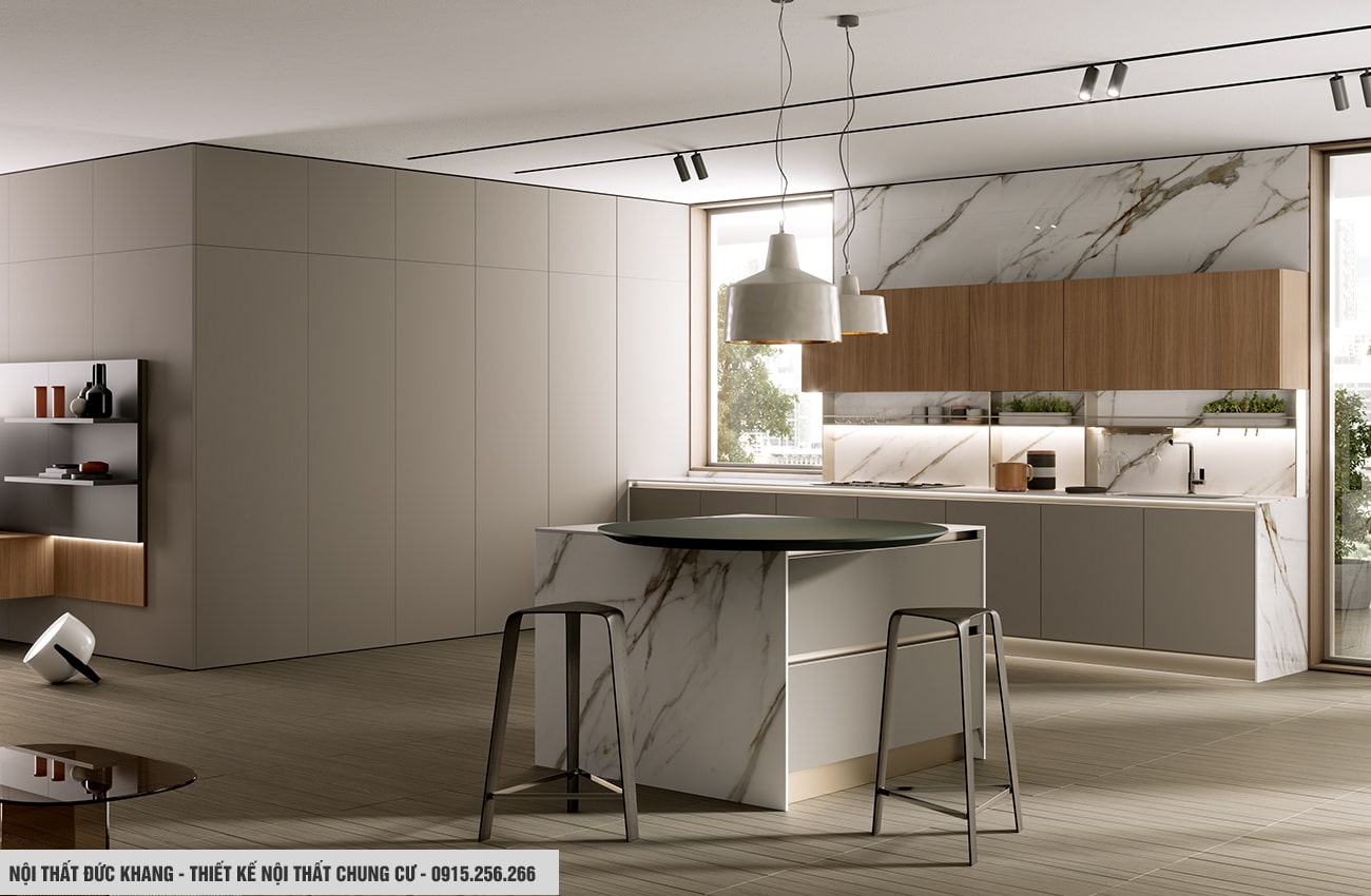 Thiết kế nội thất phòng bếp cho chung cư
